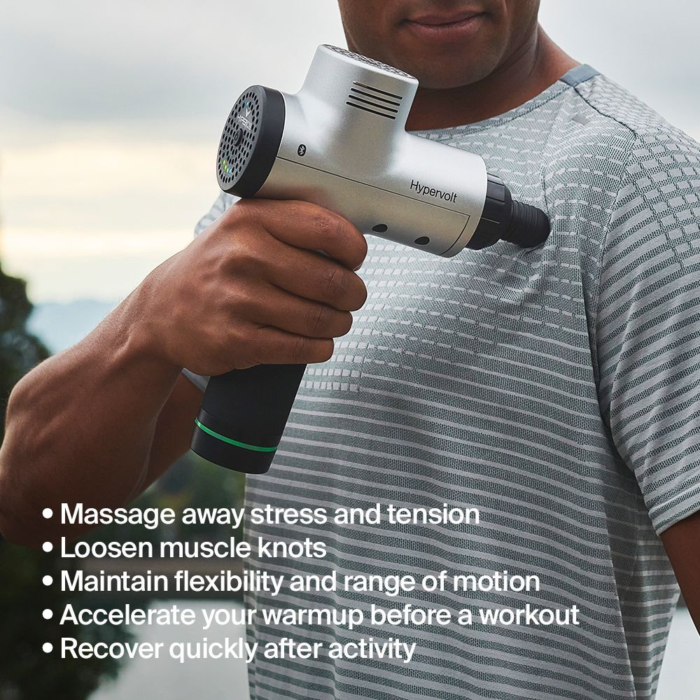 Hyperice Hypervolt Arm, Legs Massager (Patented QuietGlide Technology, 3 Speed Settings, 101291, Black)_6