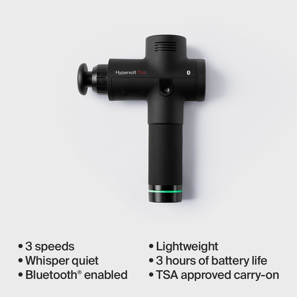 Hyperice Hypervolt Plus Arm, Legs Massager (Patented QuietGlide Technology, 3 Speed Settings, 101292, Black)_5