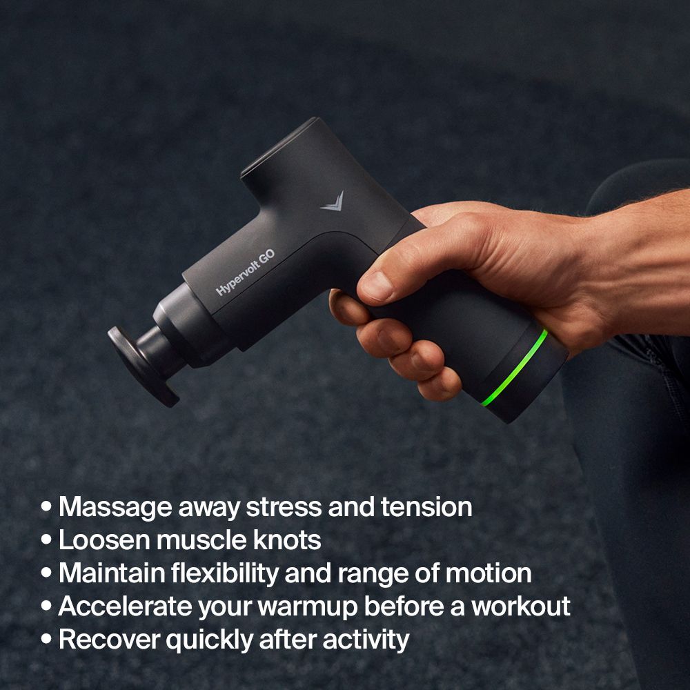 Hyperice Hypervolt Go Arm, Legs Massager (Patented QuietGlide Technology, 3 Speed Settings, 101314, Black)_10