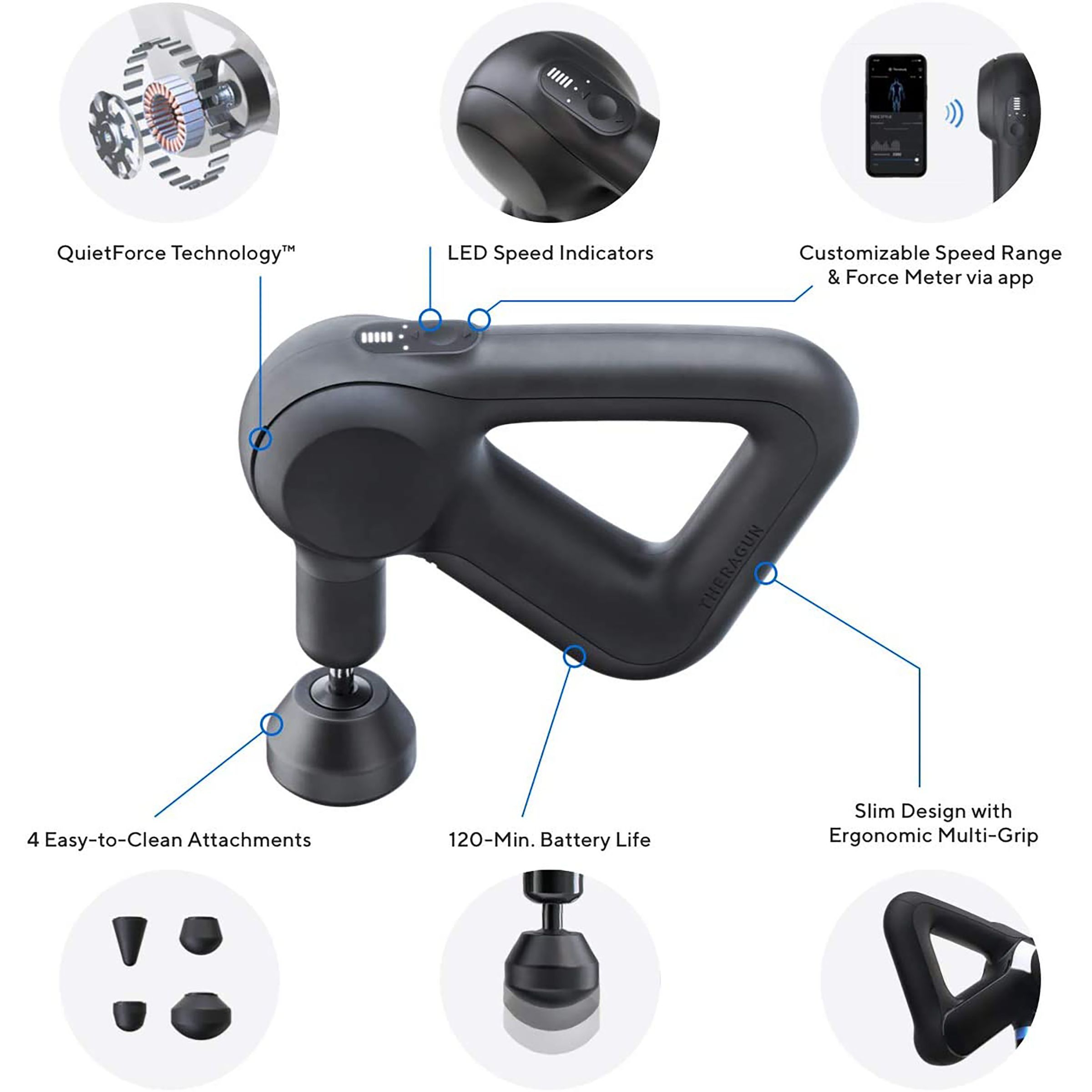 Therabody Theragun Prime Full Body Massager (QuietForce Technology, Smart App Integration, G4-PRIME-BLK, Black)_12