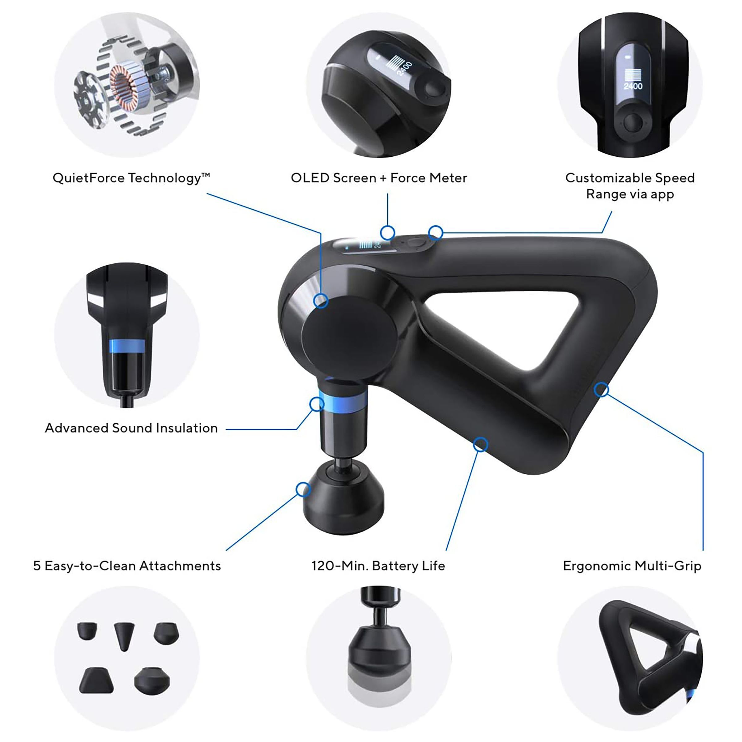 Therabody Theragun Elite Full Body Massager (QuietForce Technology, Smart App Integration, G4-ELITE-BLK, Black) Therabody Theragun Elite Full Body Massager (QuietForce Technology, Smart App Integration, G4-ELITE-BLK, Black)_12