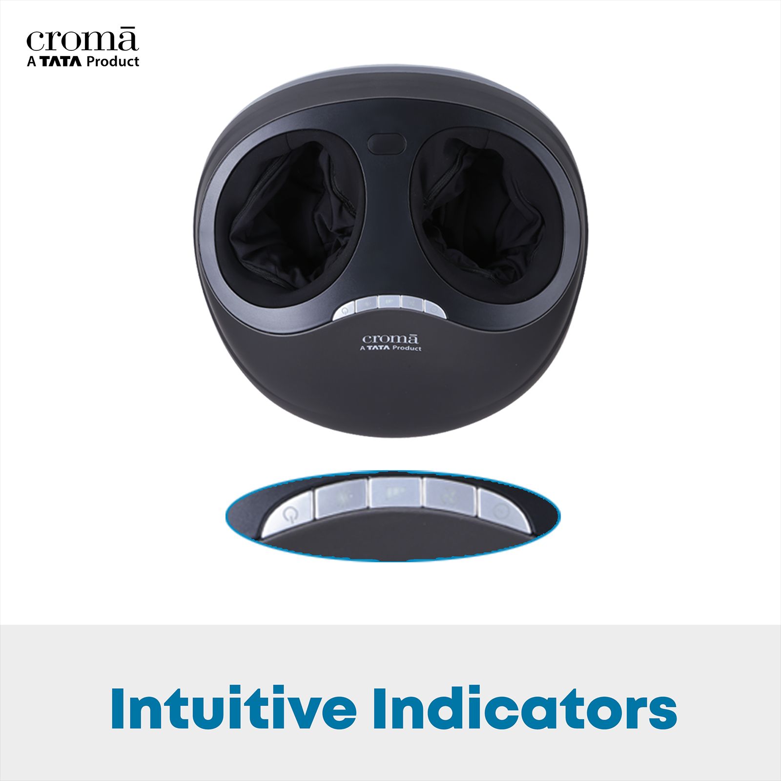 Croma Foot Massager (Shiatsu Massage Therapy, Warm Function, Rubber Grey)_13