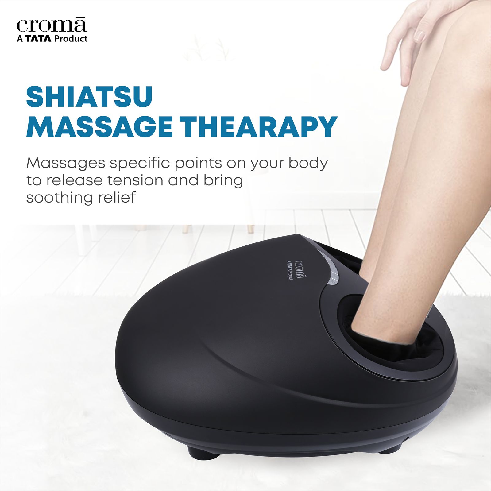 Croma Foot Massager (Shiatsu Massage Therapy, Warm Function, Rubber Grey)_9
