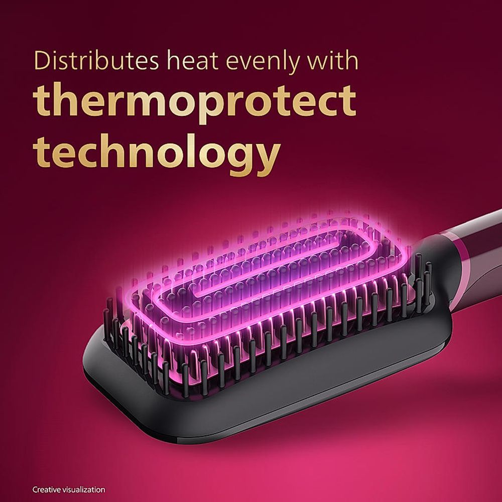 PHILIPS 5000 Hair Straightening Brush with Thermo Protect Technology (Ceramic Bristles, Dark Wine)_16