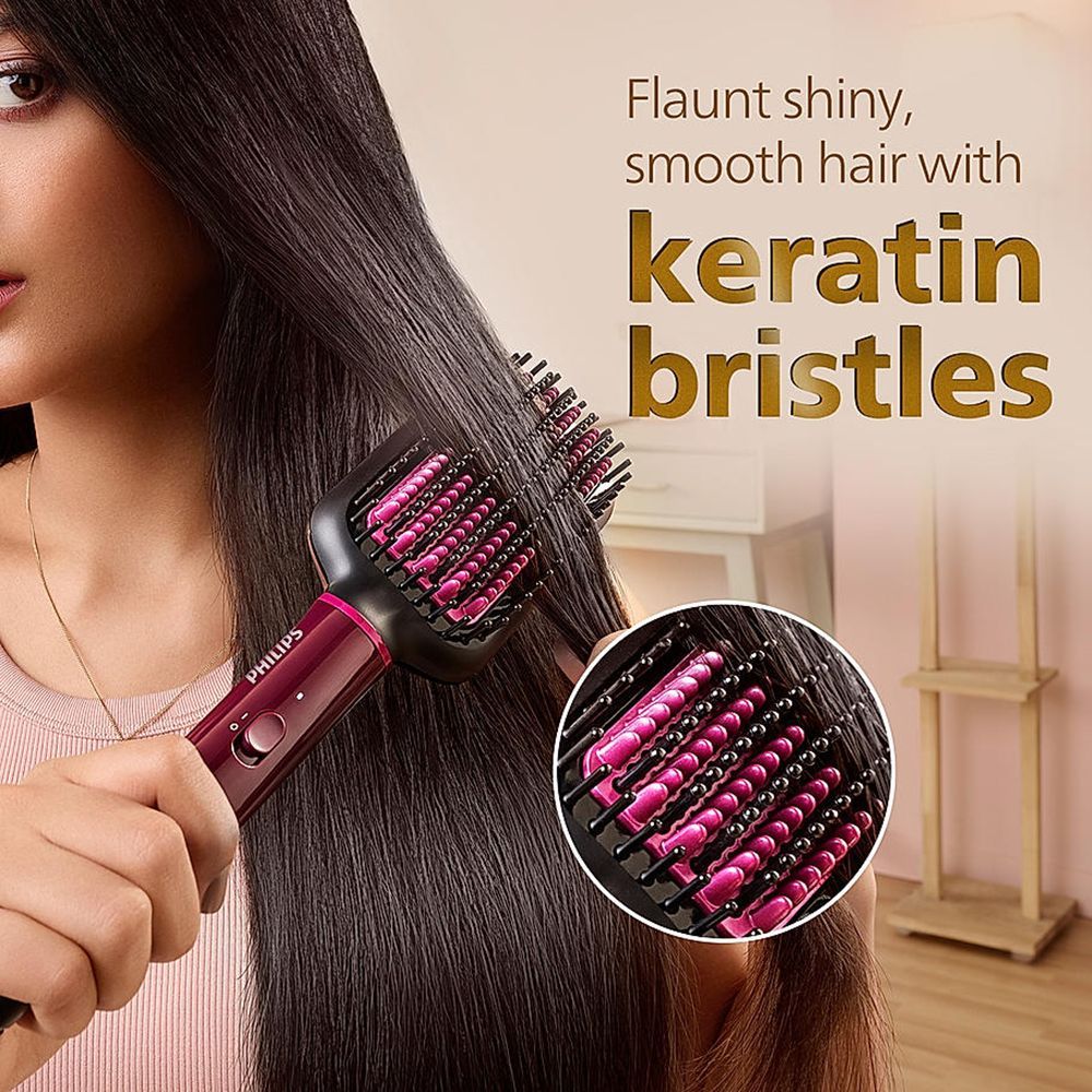 PHILIPS 5000 Hair Straightening Brush with Thermo Protect Technology (Ceramic Bristles, Dark Wine)_17