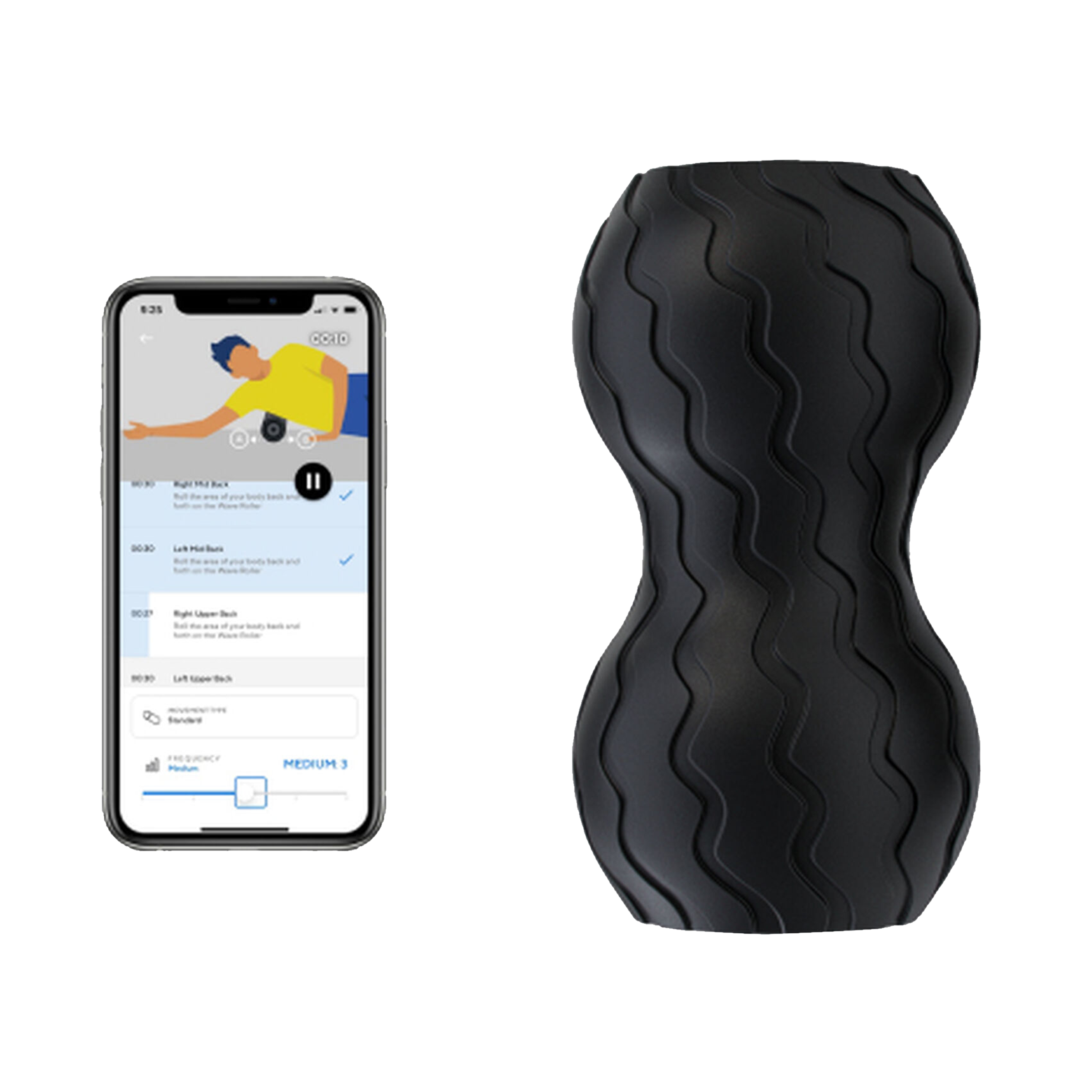 Therabody Theragun Wave Duo Neck & Spine Massager (Silicon Material, Bluetooth Connectivity, Black)_9