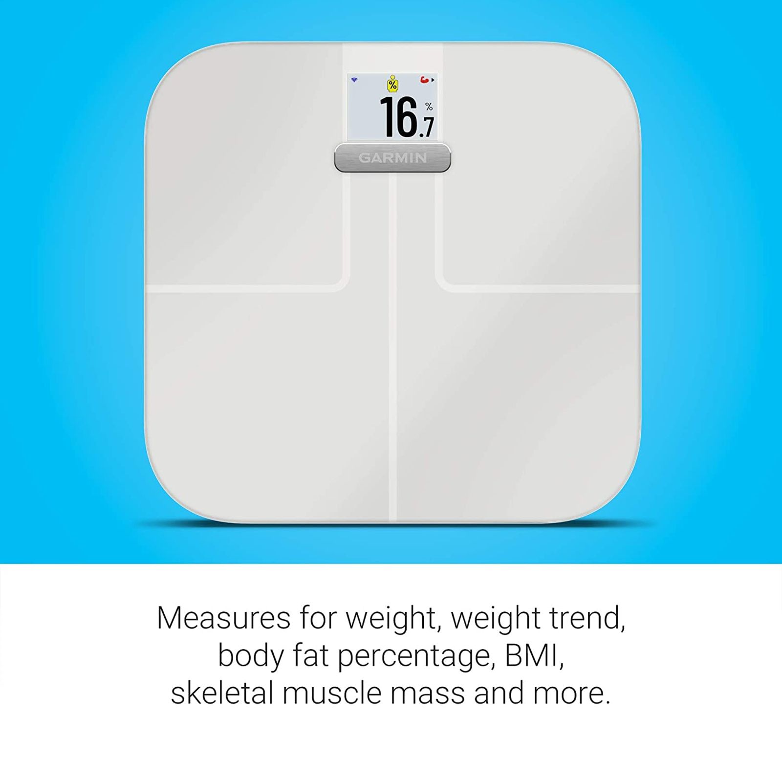 GARMIN Index S2 Smart Weight Scale (Battery Powered, Wi-fi Connectivity, 010-02294-21, White)_2