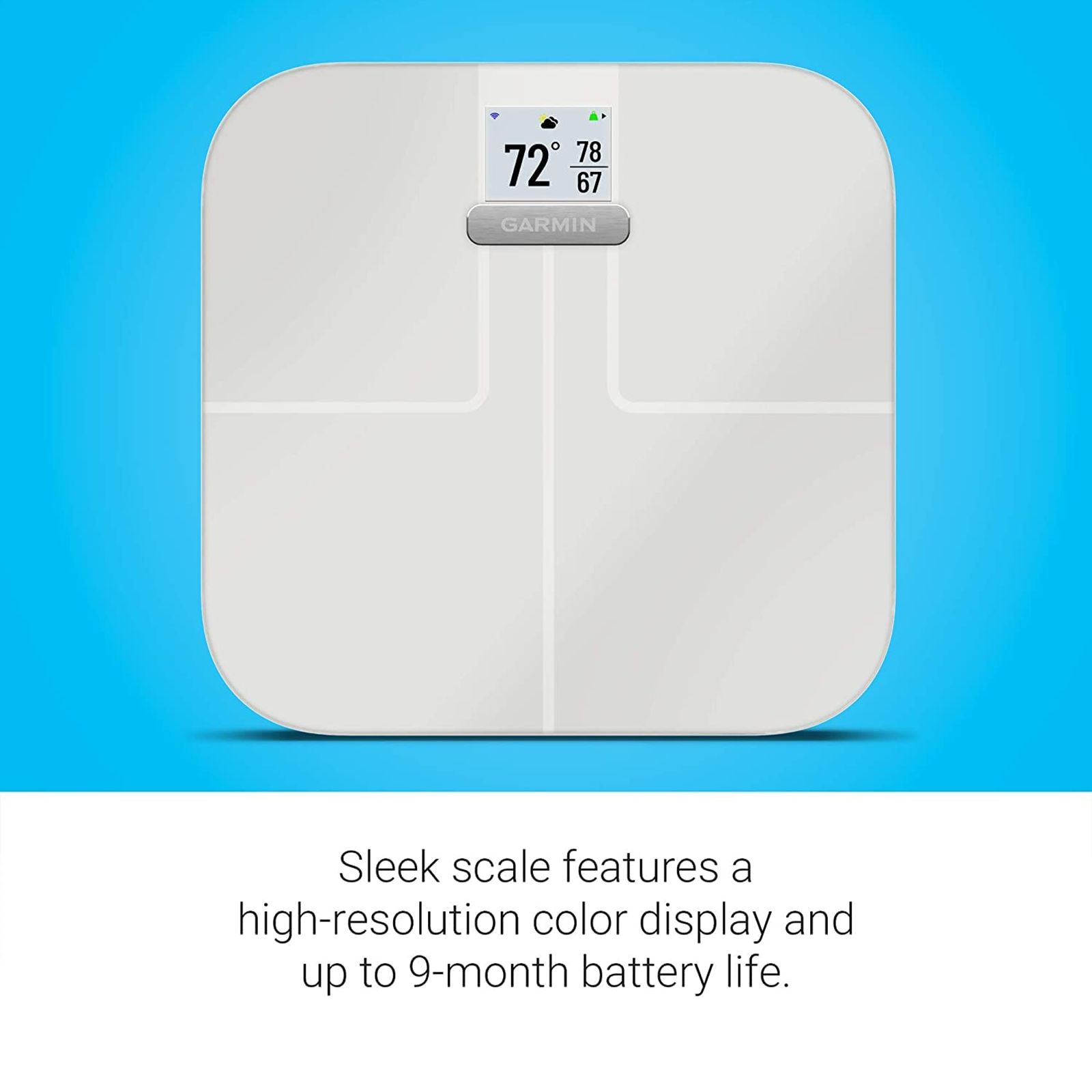GARMIN Index S2 Smart Weight Scale (Battery Powered, Wi-fi Connectivity, 010-02294-21, White)_4