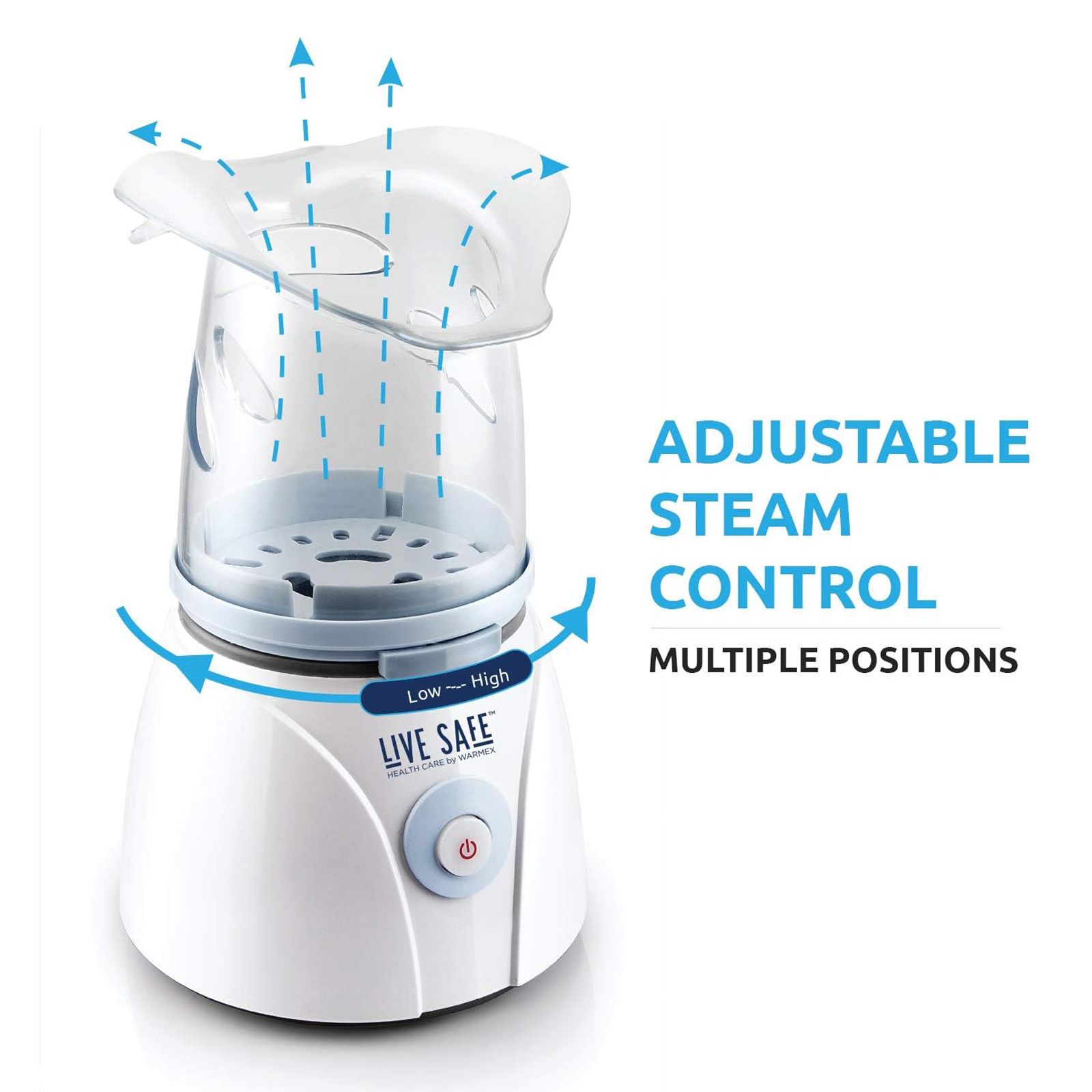 WARMEX Live Safe Facial Steamer (Non-Slip Feet, LS-FSV05, White)_4