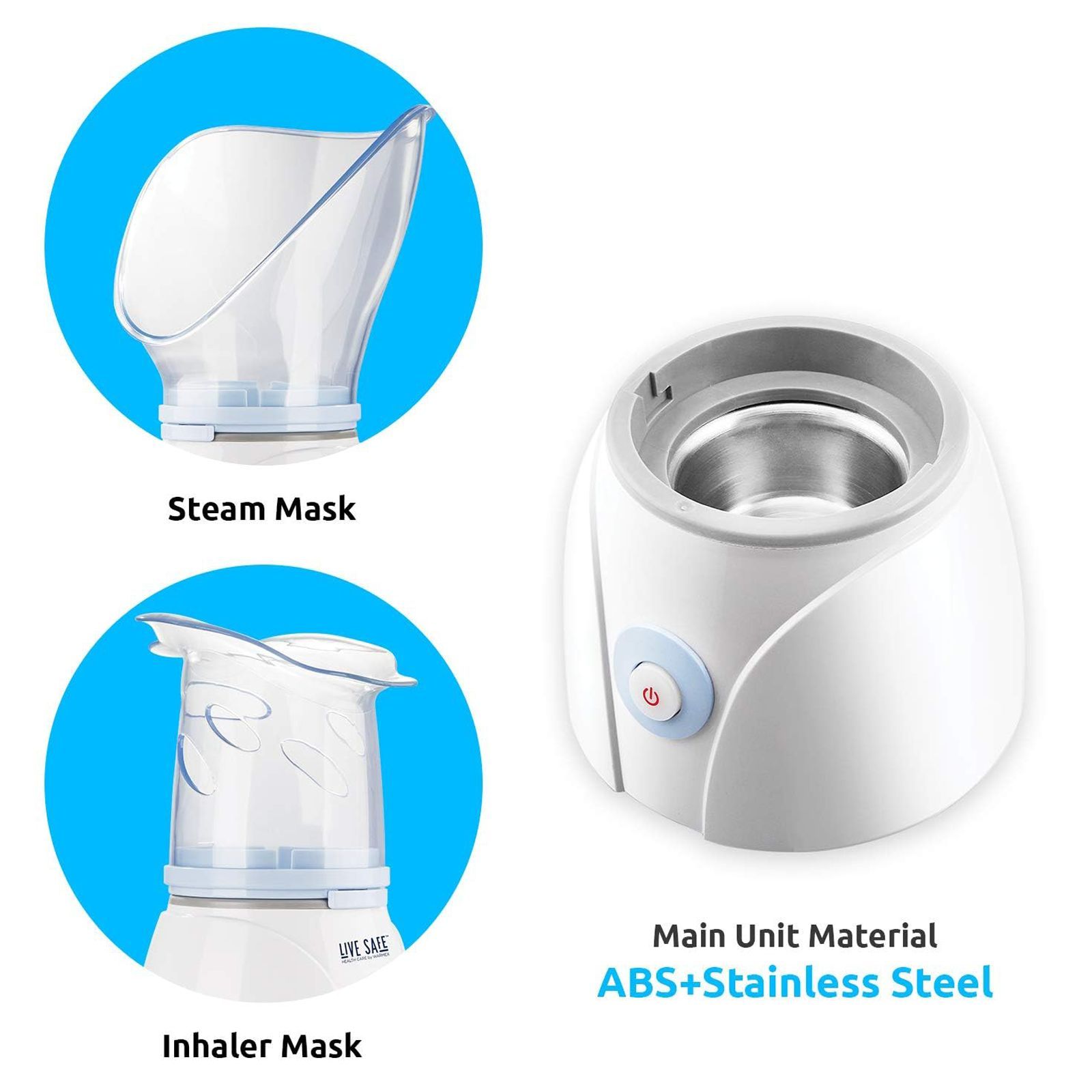 WARMEX Live Safe Facial Steamer (Non-Slip Feet, LS-FSV05, White)_5