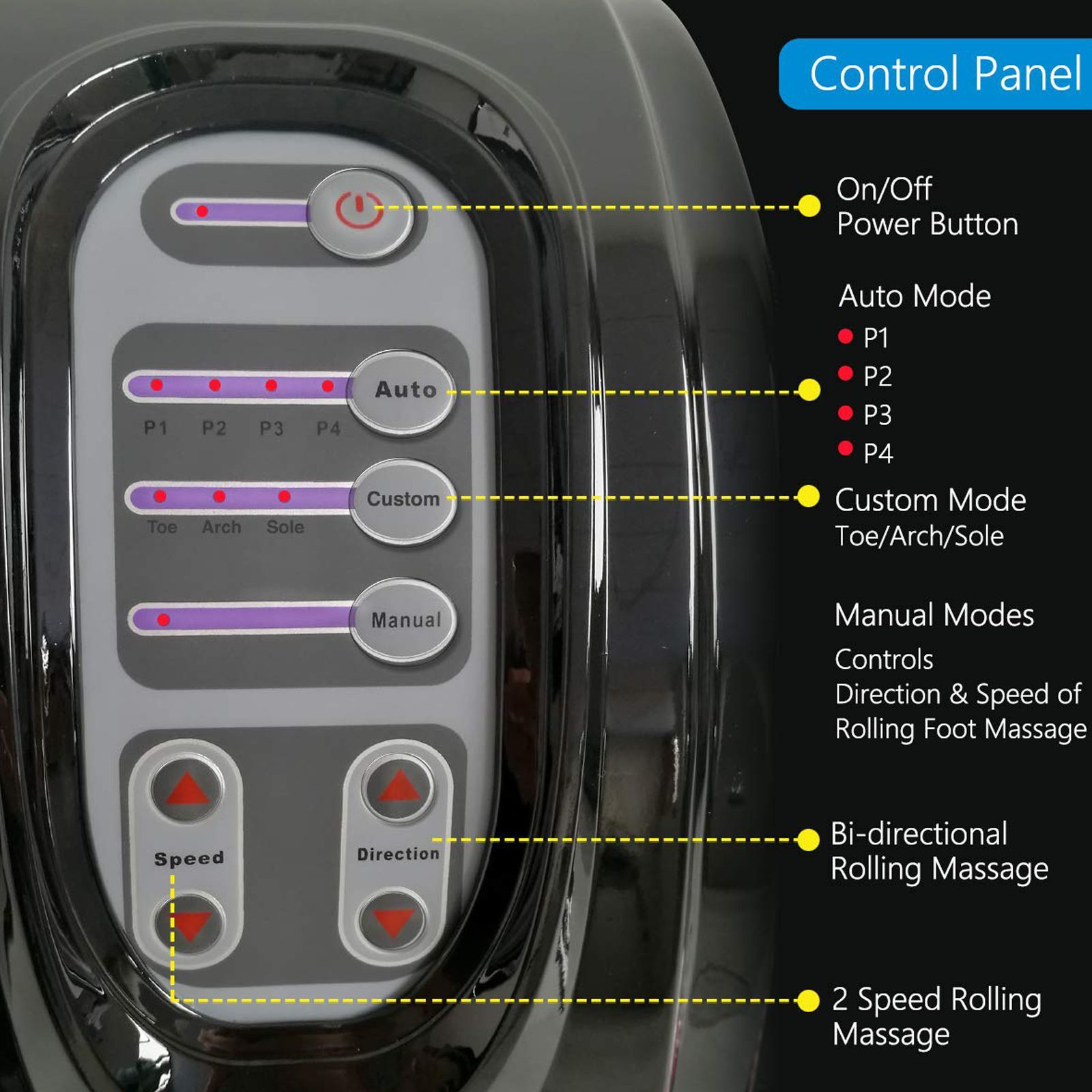 AGARO Shiatsu Foot Massager (Auto Shut Off, 33158, Black) AGARO Shiatsu Foot Massager (Auto Shut Off, 33158, Black)_2