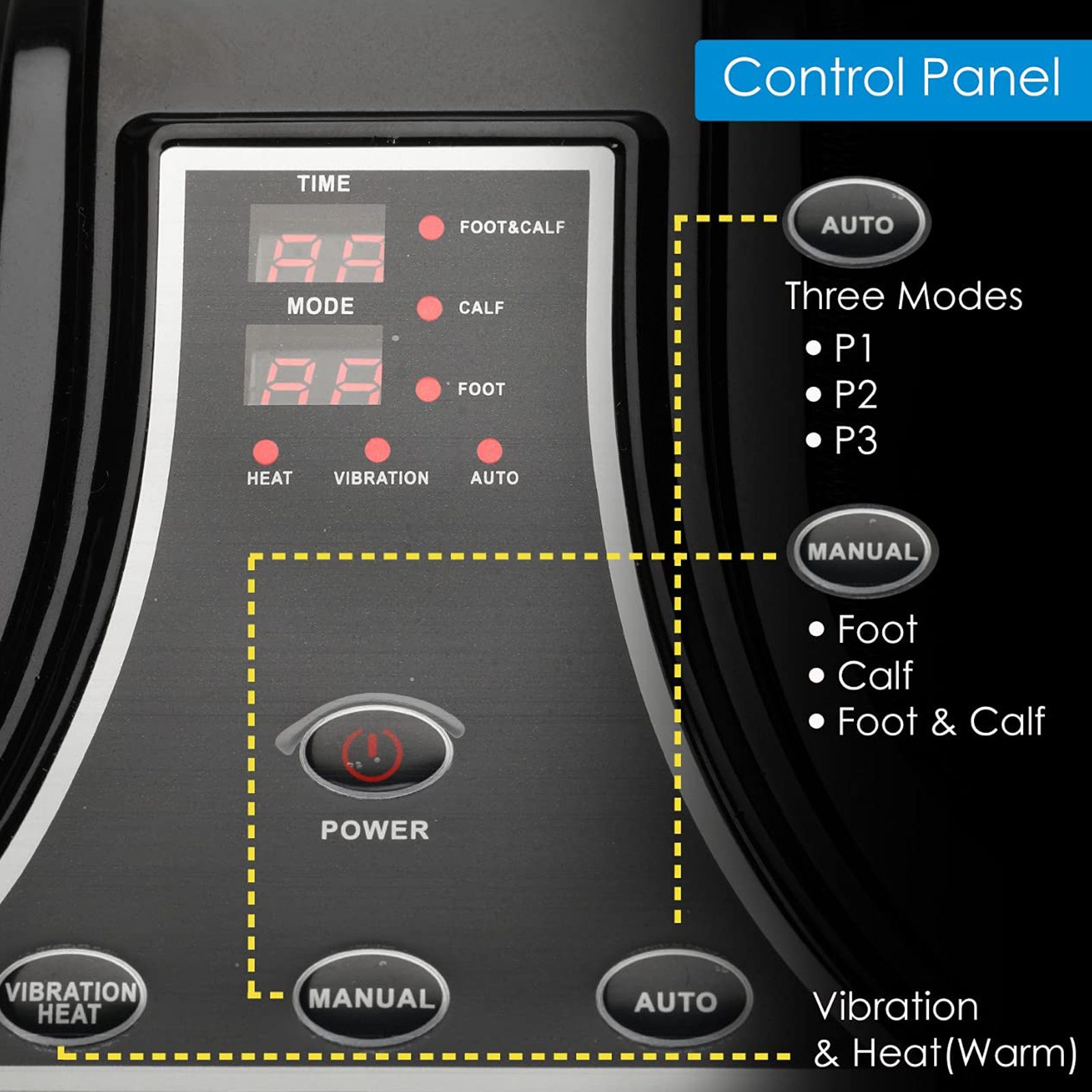 AGARO Rejoice Foot, Calf & Leg Massager (15 Minutes Auto- Shut Off, 33505, Grey)_2