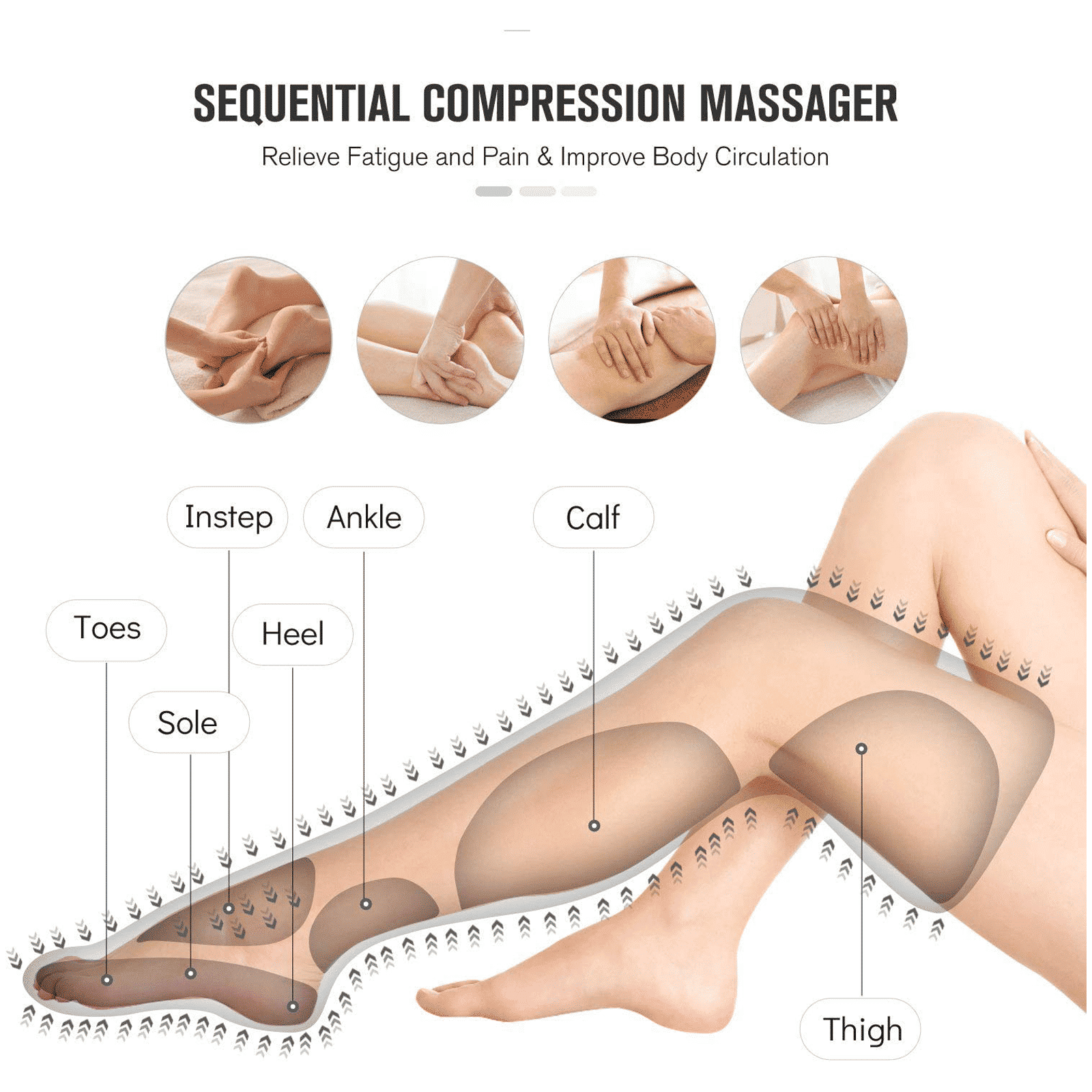 AGARO Magma Leg Massager (3 Massage Mode, 33511, Black)_4