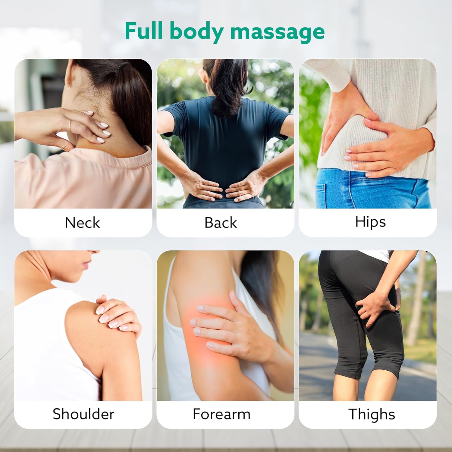 AGARO Impact Electric Gun Body Massager (6 Interchangeable Massage Heads, 33659, Black)_2