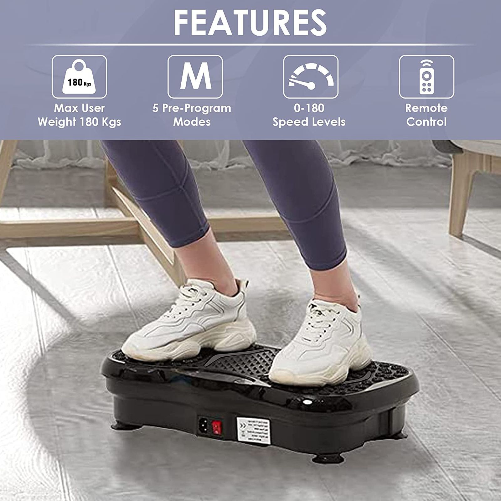 AGARO Alpha Full Body Massager (2 Exercise Band, 33617, Black)_3