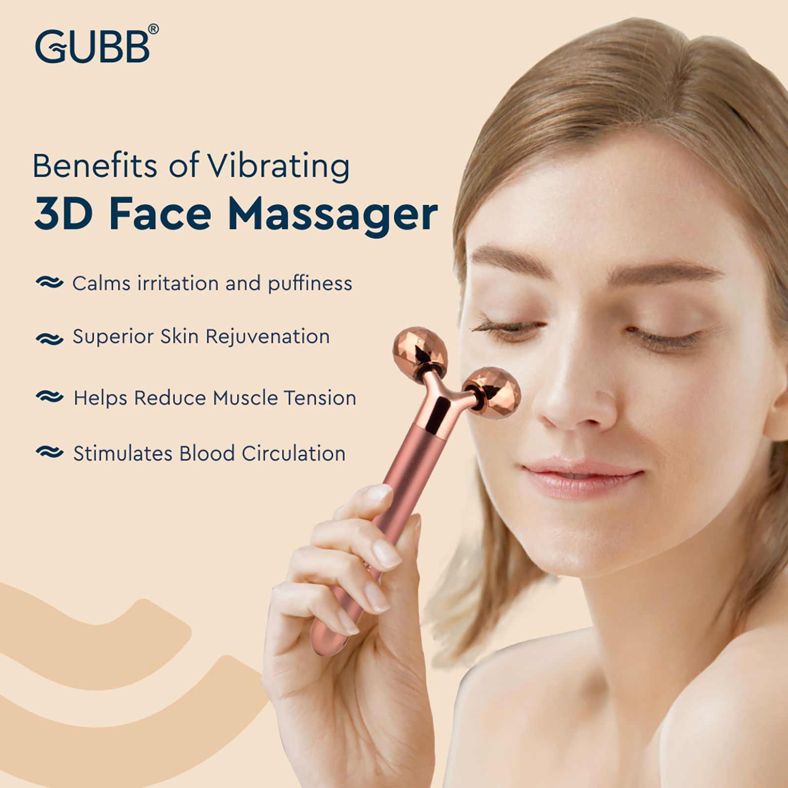 GUBB Face Massager (3D Technology, Superior Skin Rejuvenation, TG000881, Ruby)_4