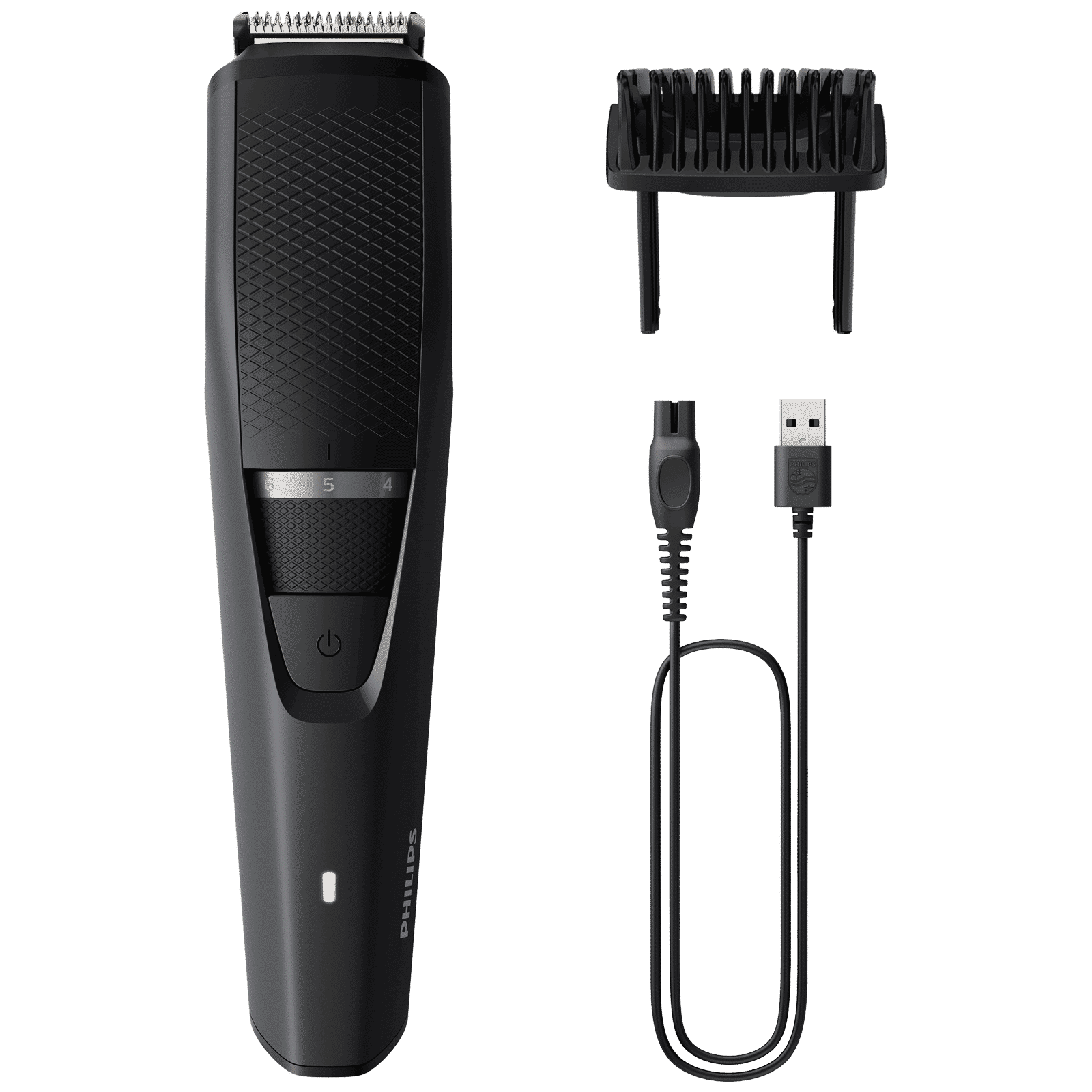 PHILIPS BT3302/15 Rechargeable Cordless Dry Trimmer for Beard and Body with 10 Length Settings for Men (60mins Runtime, Stainless Steel Blade, Black and Grey) PHILIPS BT3302/15 Rechargeable Cordless Dry Trimmer for Beard and Body with 10 Length Settings for Men (60mins Runtime, Stainless Steel Blade, Black and Grey)_1