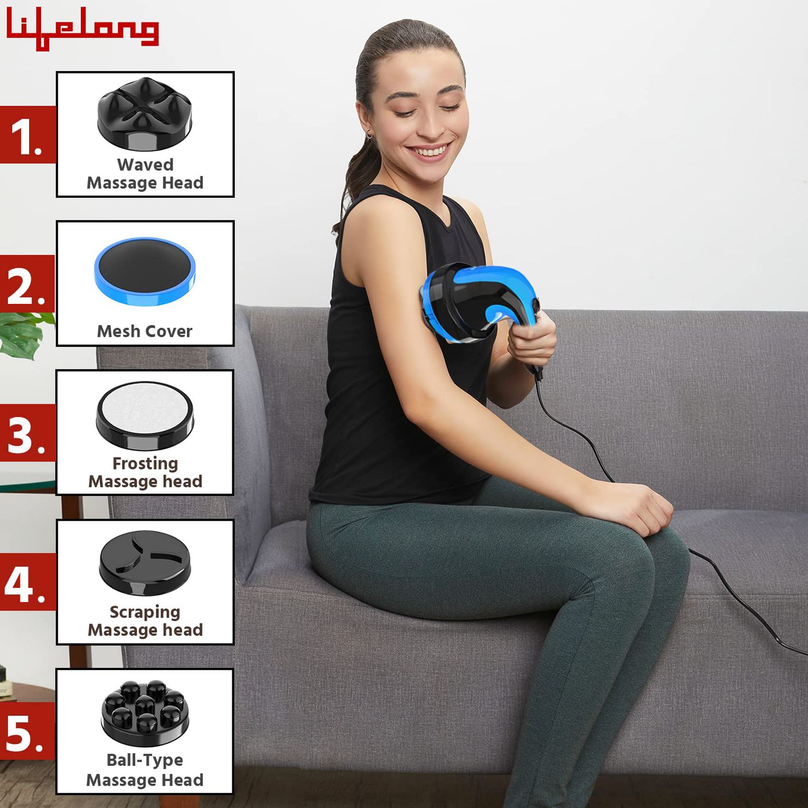Lifelong Full Body Massager (Copper Motor, LLM576, Black)_6