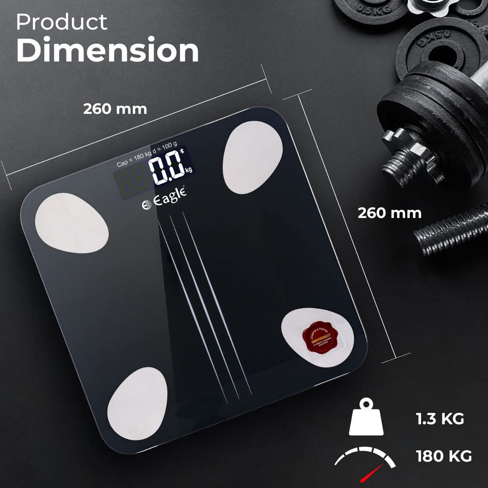 Eagle Weight Scale (15 Vital Body Parameteres, EEP1001A, Black)_6