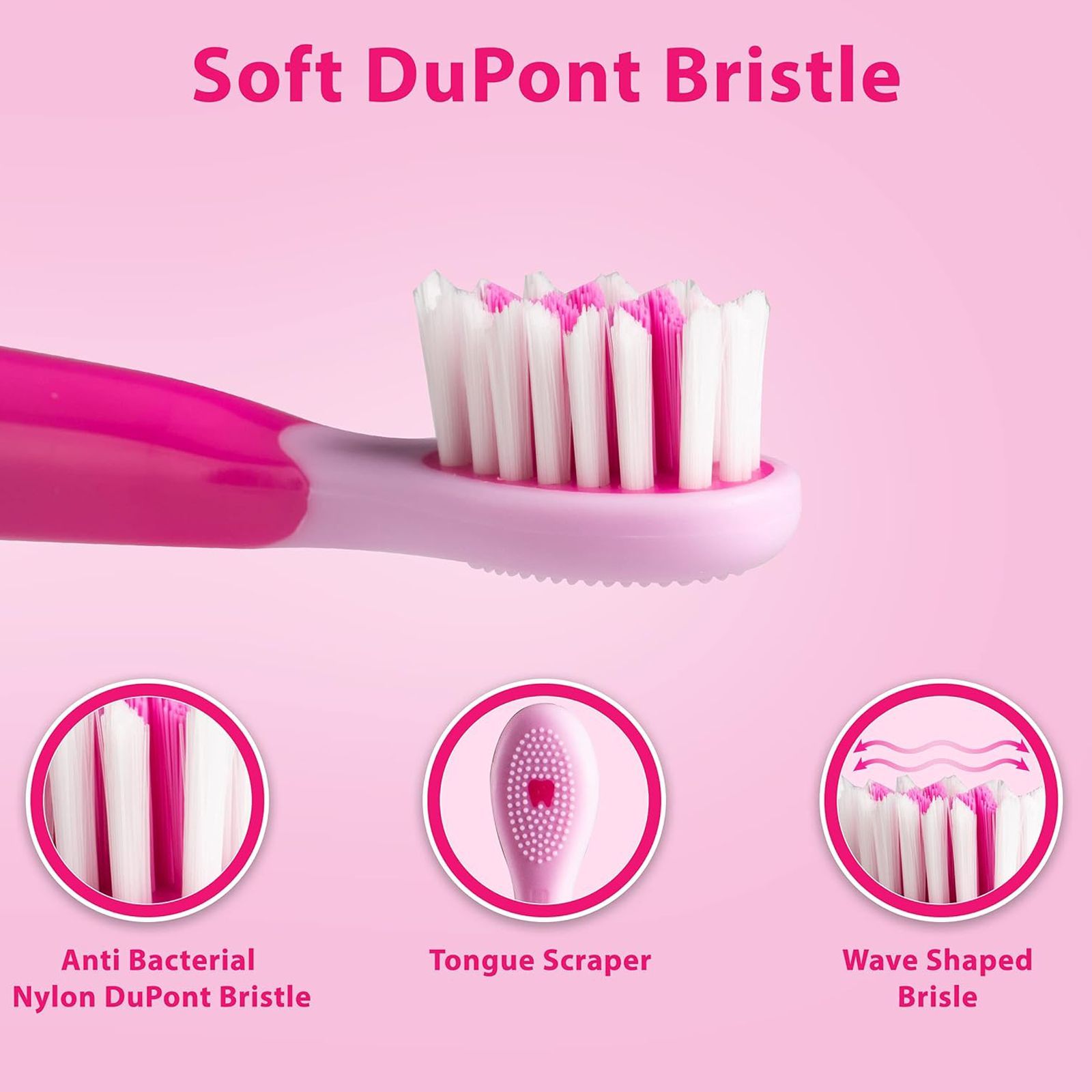 AGARO REX Sonic Rechargeable Electric Toothbrush with 2 Replacement Heads for Kids (3 Cleaning Modes, Purple)_4