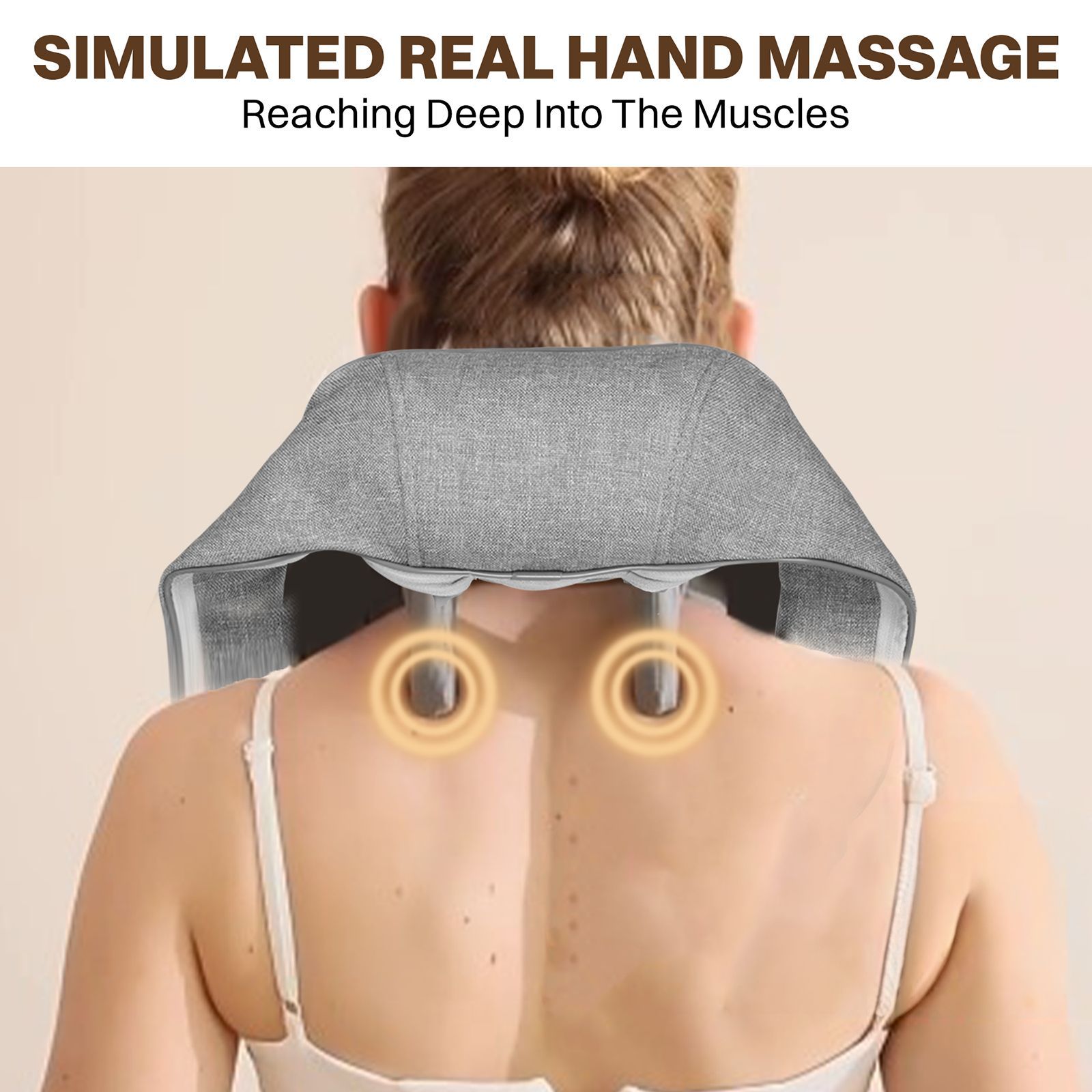 Croma Neck and Shoulder Massager (Zipped Fabric, Grey)_13