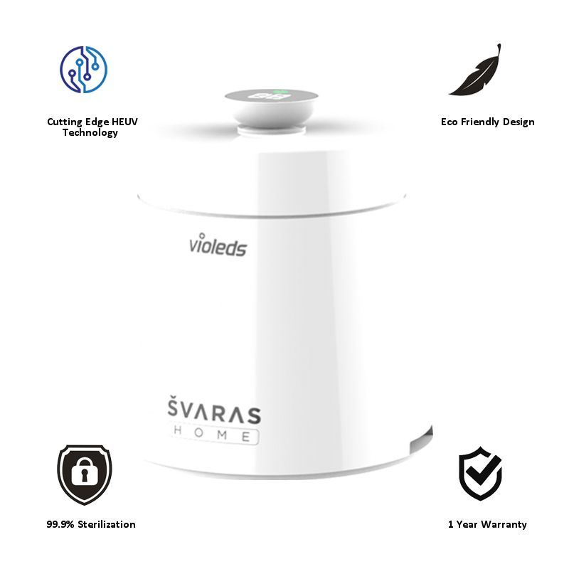 SVARAS Home Rechargeable UV Sterilizer (Voice Alarm, X2 Pro, White)_5