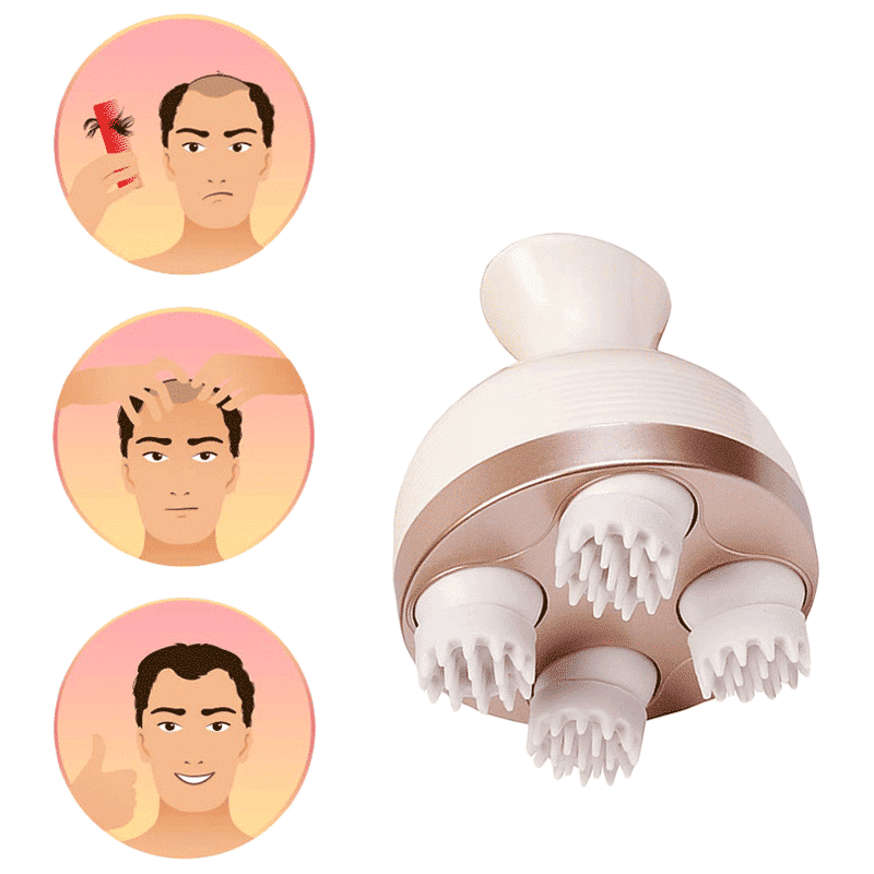 Lifelong Head, Scalp and Full Body Pain Relief Massager (Rechargeable, LLM225, Brown)_7