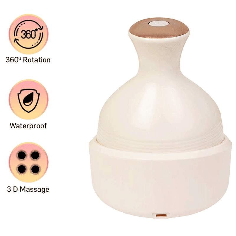 Lifelong Head, Scalp and Full Body Pain Relief Massager (Rechargeable, LLM225, Brown)_3