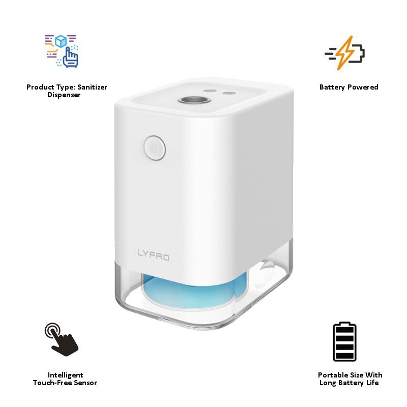 LYFRO Battery Powered Smart Sanitizer Dispenser (Flow, White) LYFRO Battery Powered Smart Sanitizer Dispenser (Flow, White)_3