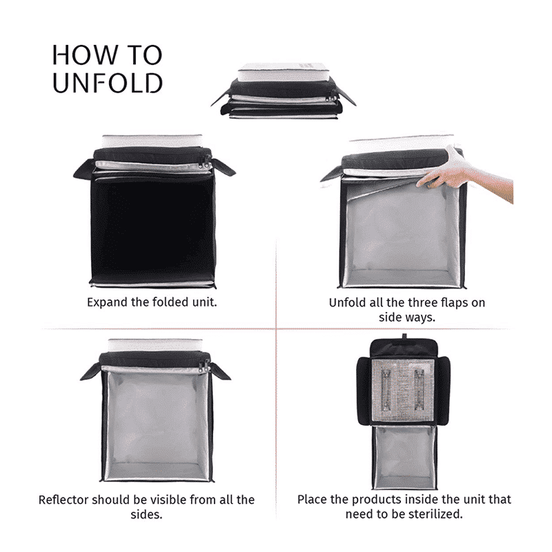 Arctic Fox UV-C Virus Germicidal Bulb Diffuser Bag (20 Ltrs, FEXUTBBLKWZ120020, Black)_9