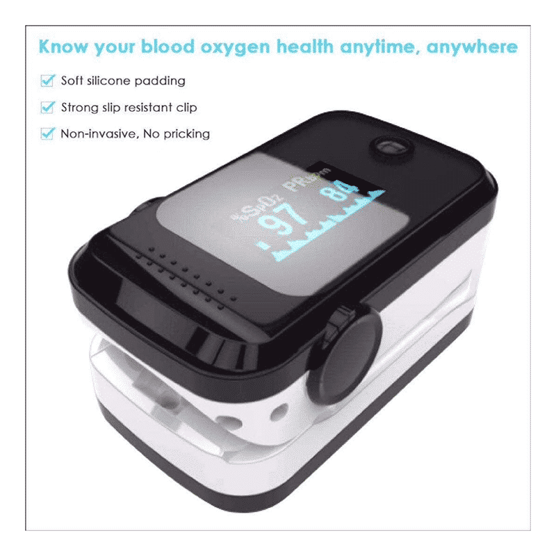iGear Health Series Pulse Oximeter (SpO2, PR BPM and PI Display, iG-PO1, Black/White)_7
