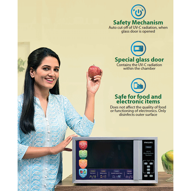 PHILIPS UVDSPHL15L Electric Powered Germicidal Lamp UV-C Disinfection System (15 litres, No Leakage and Uniform Coverage, Disinfection for Grocery and Mobile Phones, 929002473913, Silver)_9