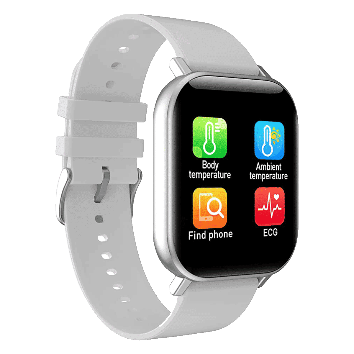 voltmi Smartwatch (24/7 Health Monitoring System, 40mm) (Monitor Body Temperature to Prevent Coronavirus Pneumonia, Dr Senor, Silver)_2