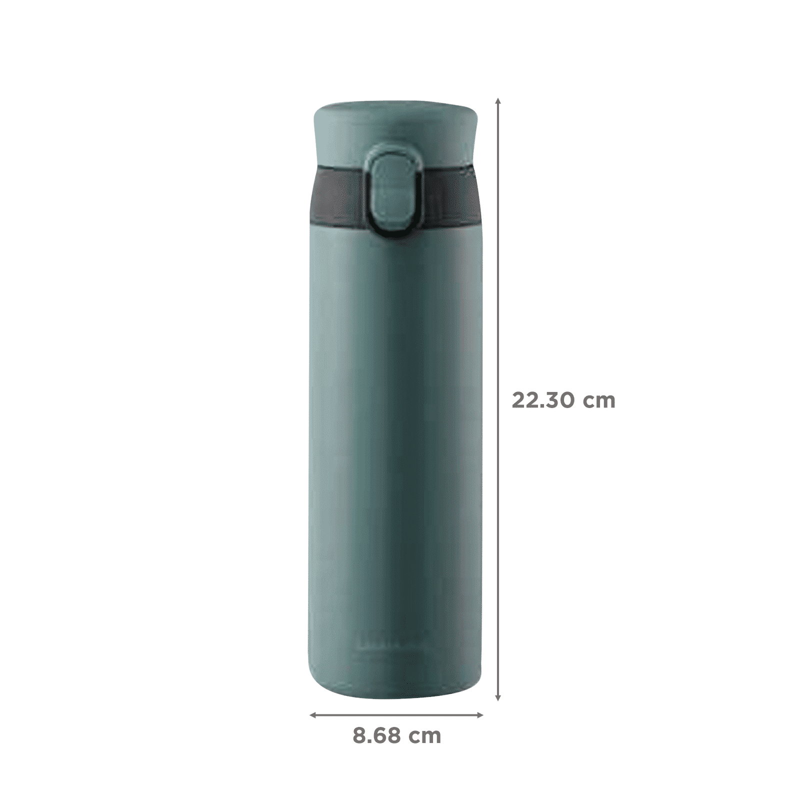 LocknLock Wannabe 450 ml Cylindrical Stainless Steel Water Bottle (Leak proof, LHC3240BLK, Green)_2