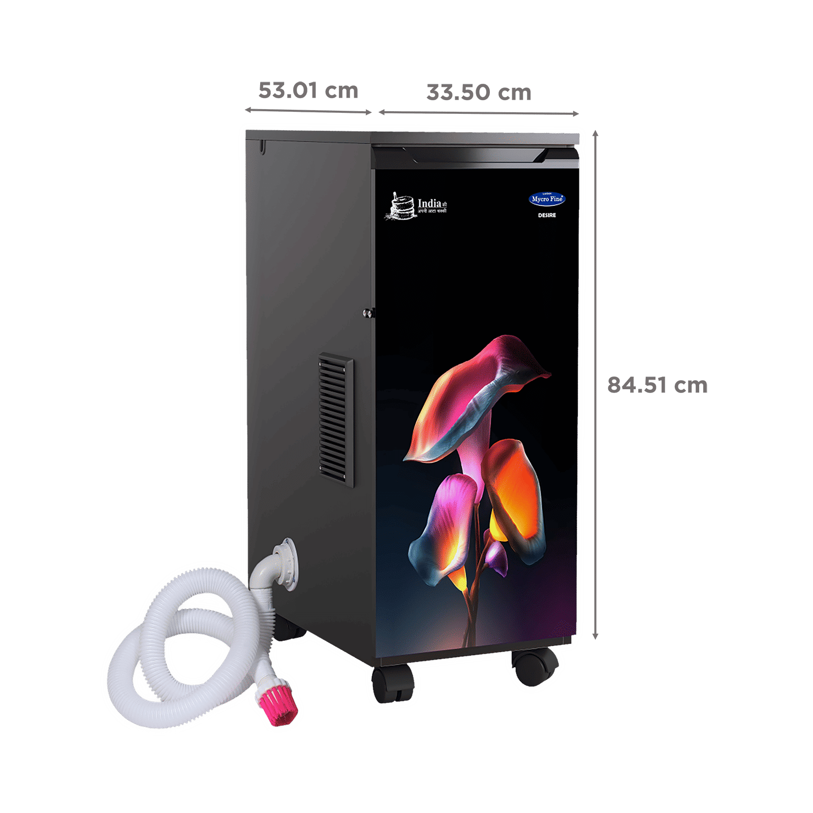 Mycro Fine Desire VC 5 Kg Flour Mill Machine (6 Blade SS Rotar, LMFA0375, Tropical Flower)_3