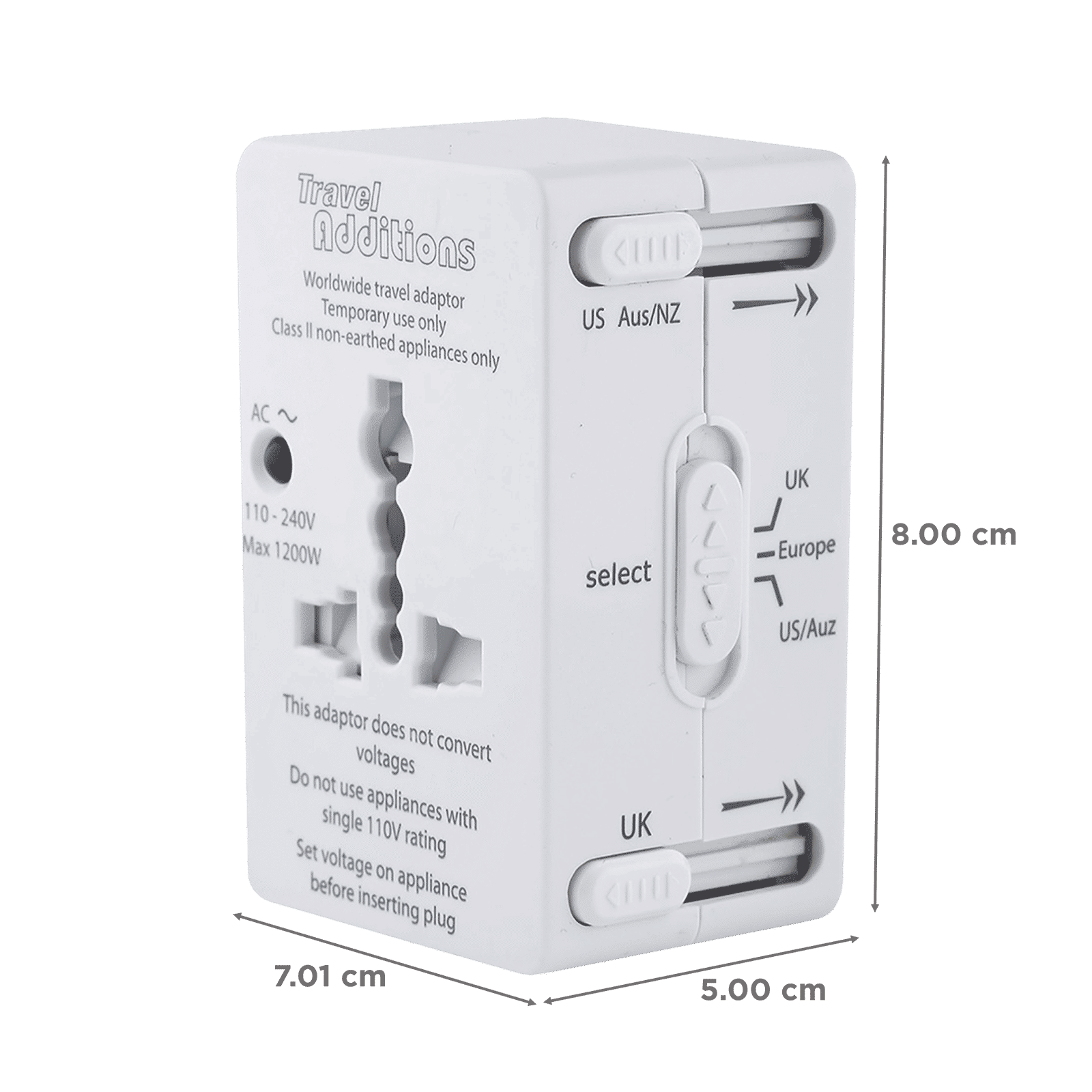 TRAVEL BLUE 1 Plug 150 Countries Travel Adapter (Built-In Surge Protector, 5537, Black)_2