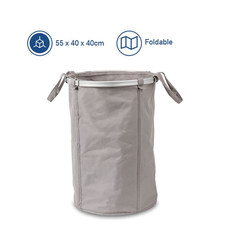 sabichi Round Foldable Laundry Basket (183170, White)_2