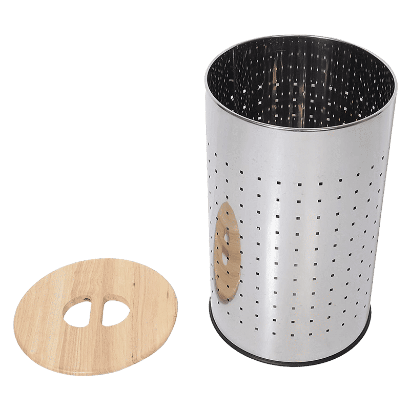 sabichi Stainless Steel Laundry Bin (53 litre, 183149, Silver)_4