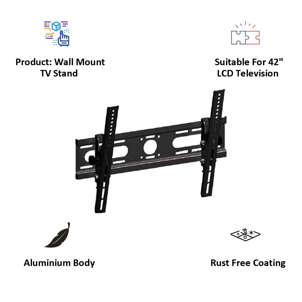 Mighty 42 inch LCD/LED TV Stand (Black)_2