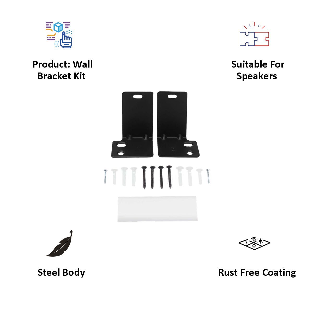 BOSE Speakers Wall Bracket Kit (WB-300, Black)_2