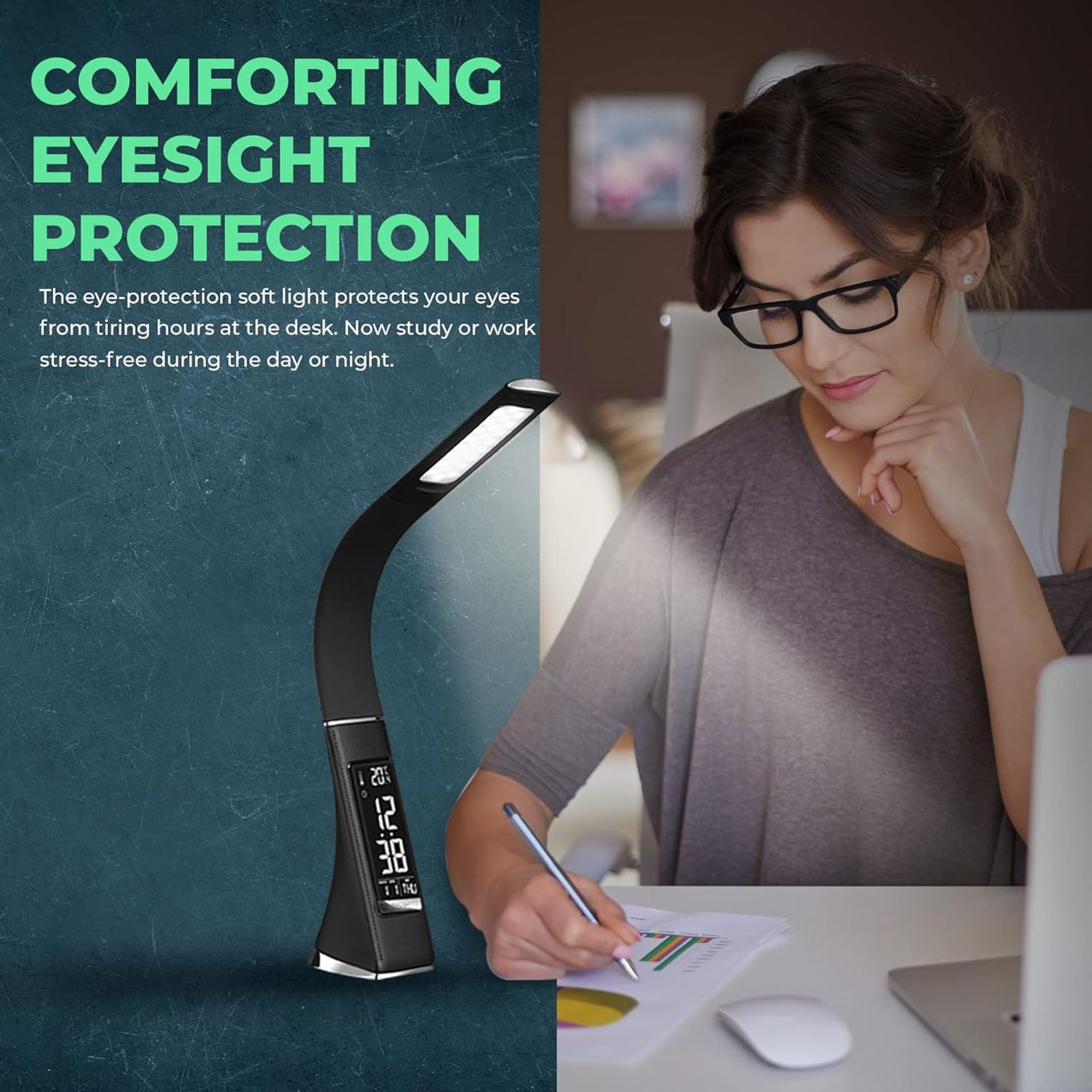 iGear Electric Powered 5 Watt Desk Study Lamp (iG-U2, Black)_4