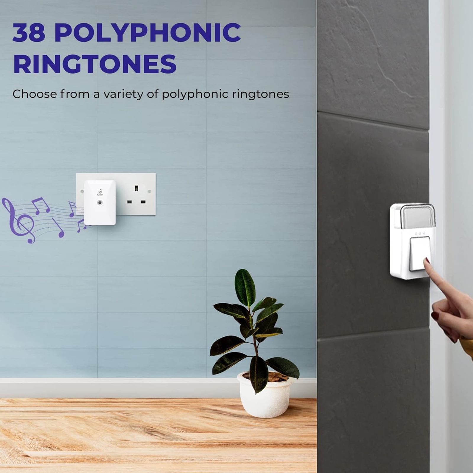 iGear Symphony Battery Free Wireless Bell (iG-E2, White) iGear Symphony Battery Free Wireless Bell (iG-E2, White)_11