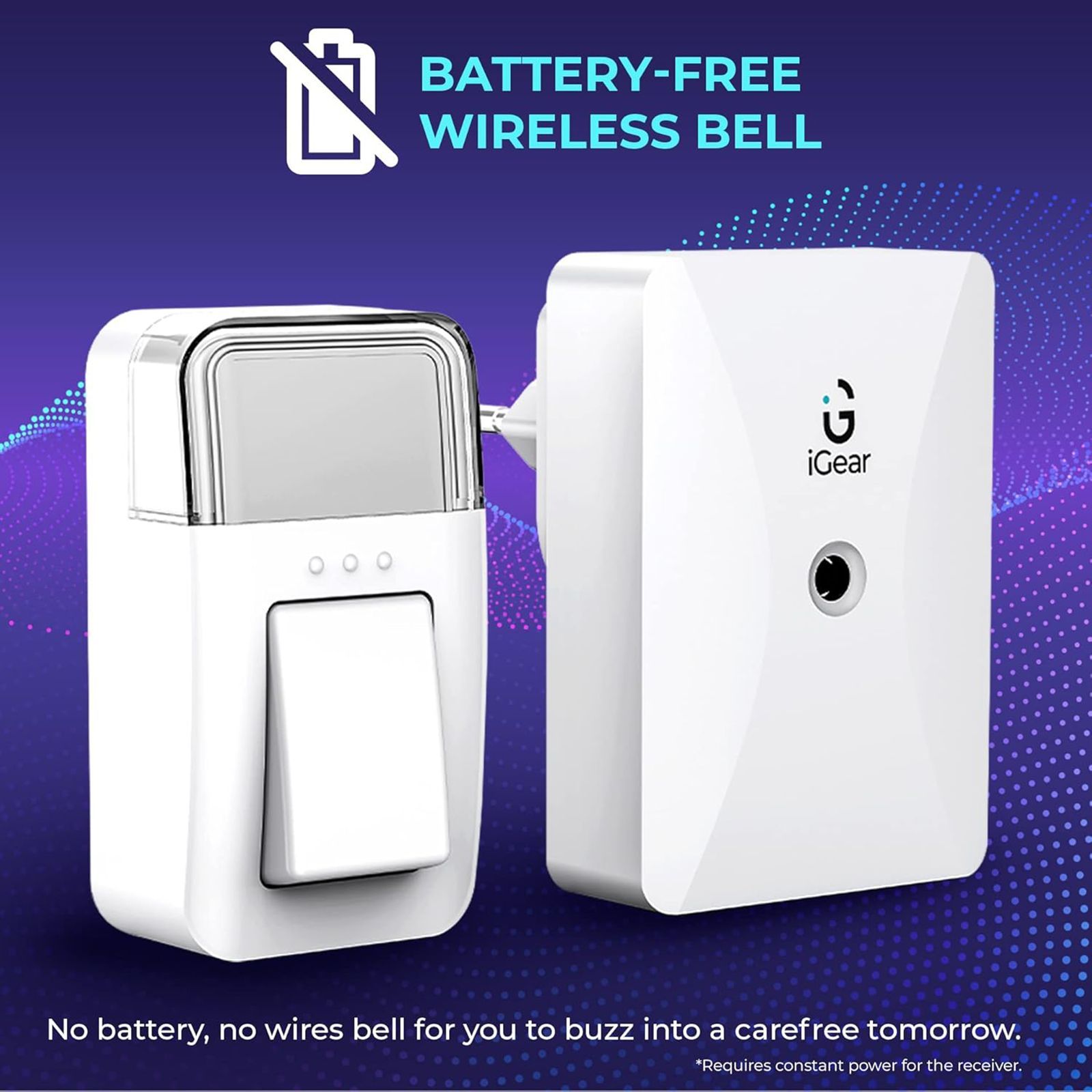 iGear Symphony Battery Free Wireless Bell (iG-E2, White) iGear Symphony Battery Free Wireless Bell (iG-E2, White)_8