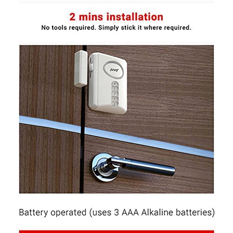 Juvo Wireless Door and Window Alarm (HSB02, White) Juvo Wireless Door and Window Alarm (HSB02, White)_6
