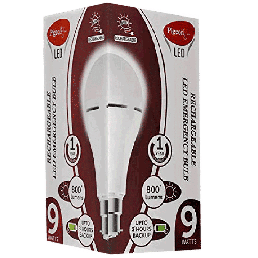 Pigeon 9 Watt LED Battery Powered LED Bulb (810 Lumens, 14139, White)_4