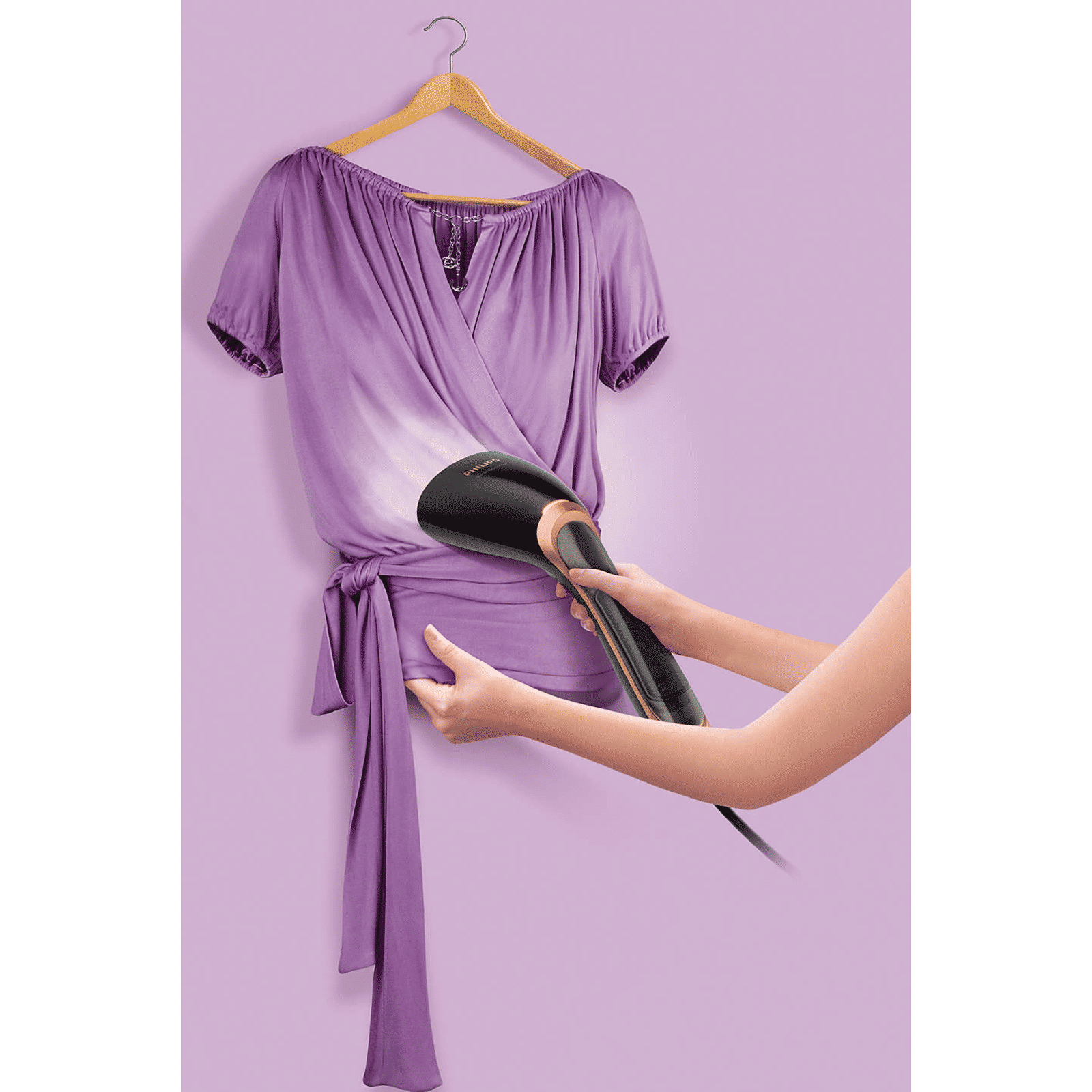 PHILIPS Steam&Go 1300 Watts Handheld Garment Steamer (70ml Water Tank, SmartFlow Technology, Black)_8