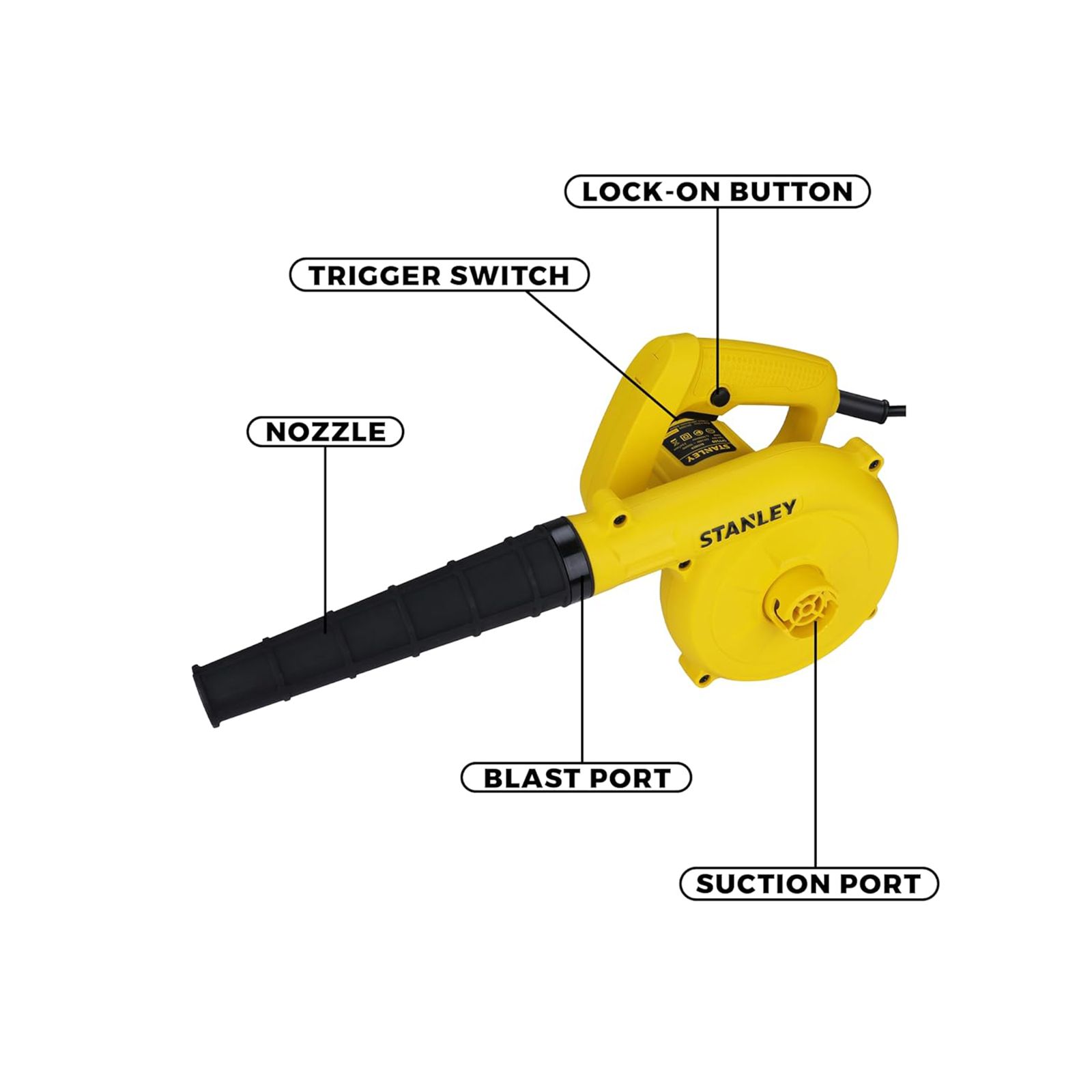 STANLEY SPT500-IN 500 W Air Blower (Optimized Fan Structure, Yellow)_13