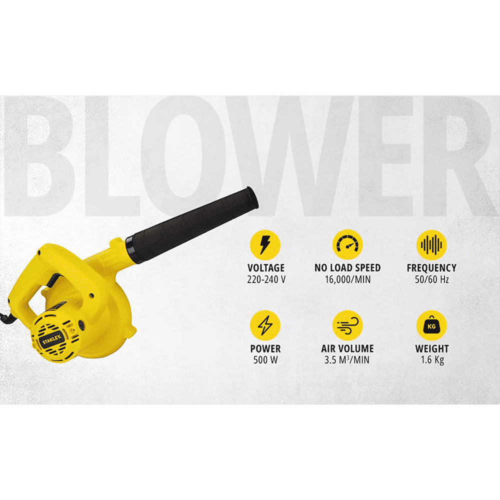 STANLEY SPT500-IN 500 W Air Blower (Optimized Fan Structure, Yellow)_17