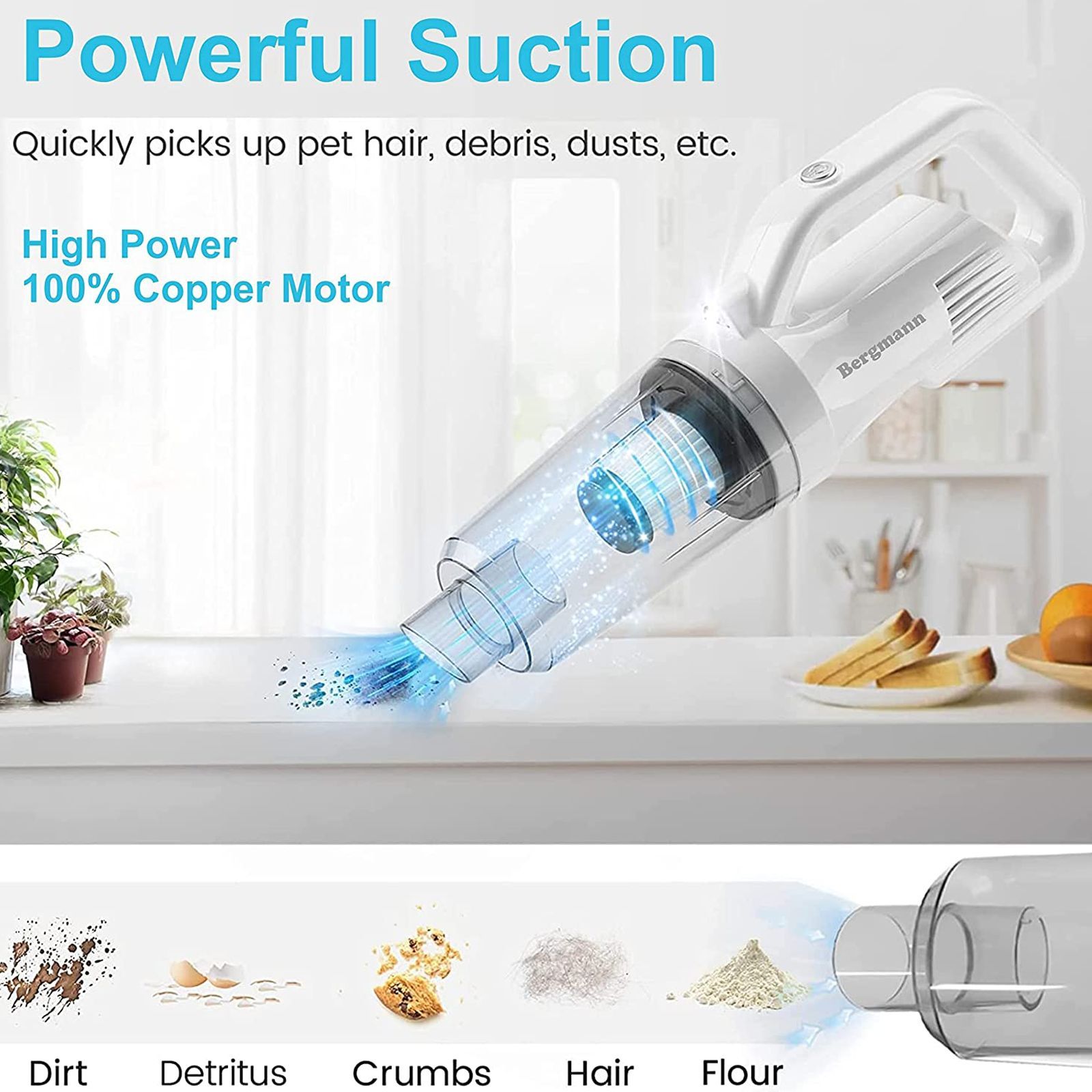 BERGMANN Vector 120W 2-in-1 Cordless Car Vacuum Cleaner with Built-in LED Light (6000 mAh Battery, White) BERGMANN Vector 120W 2-in-1 Cordless Car Vacuum Cleaner with Built-in LED Light (6000 mAh Battery, White)_5