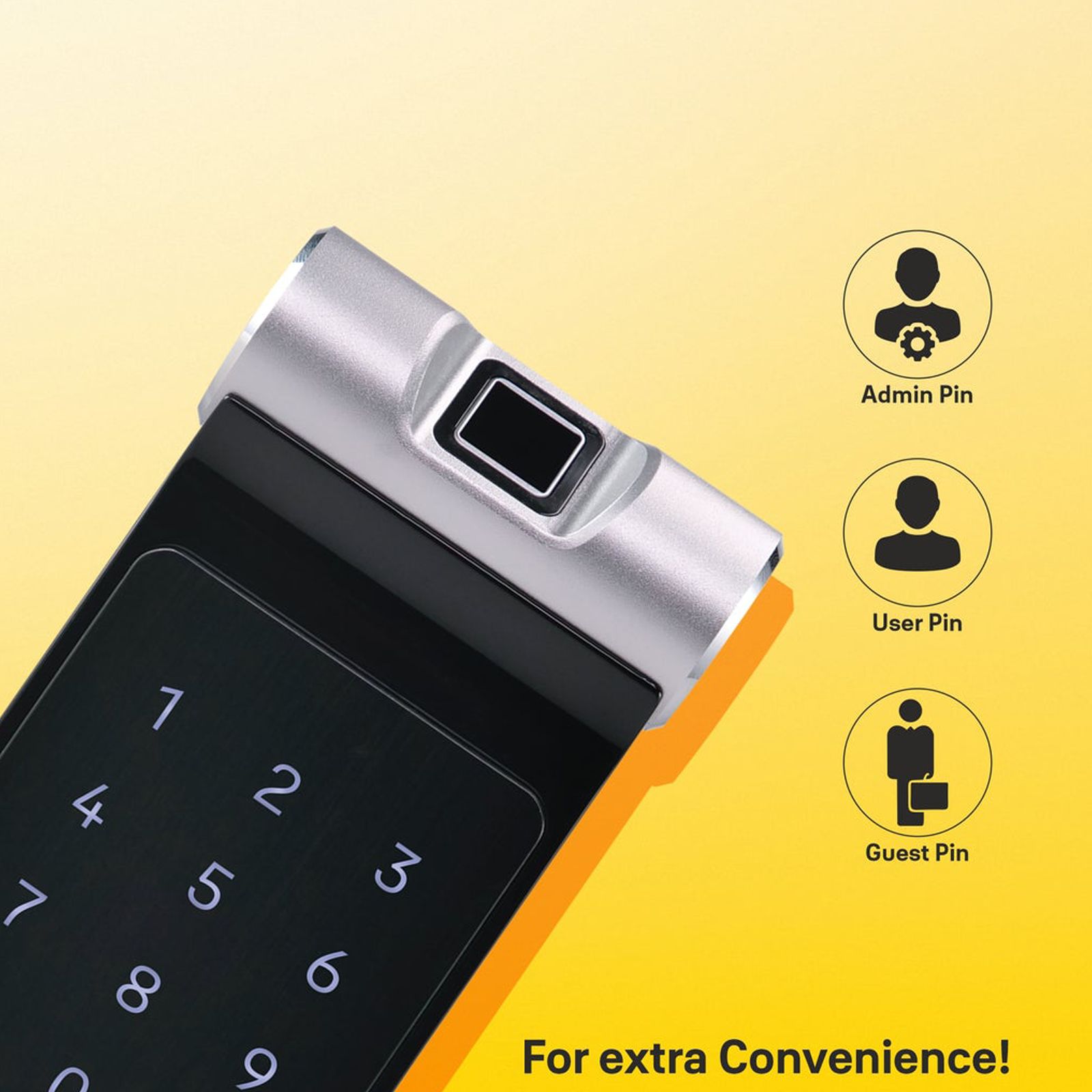 Yale YDR Smart Lock For Private Space (Code Scrambling, 41A, Gold)_4